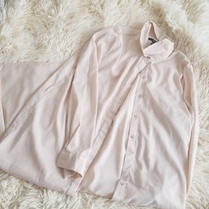 Sheer button-up cover-up